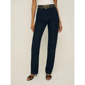NWT Reformation Cynthia High Rise Straight Long Jeans Ondine 30